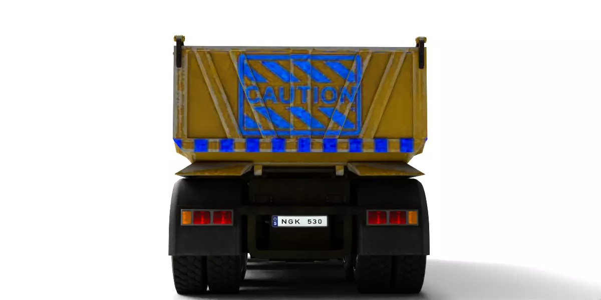 Rigged Dump Truck 3-Pack Construction Vehicles Bundle 3D model_33