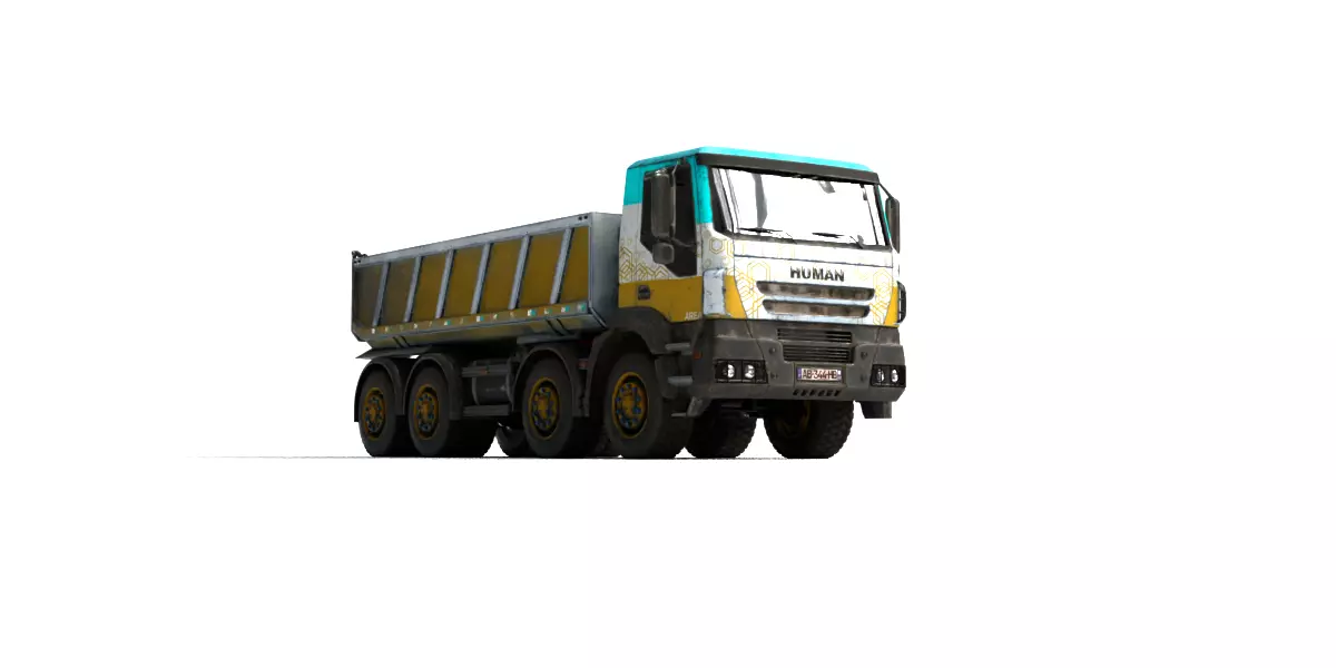 Rigged Dump Truck 3-Pack Construction Vehicles Bundle 3D model_18