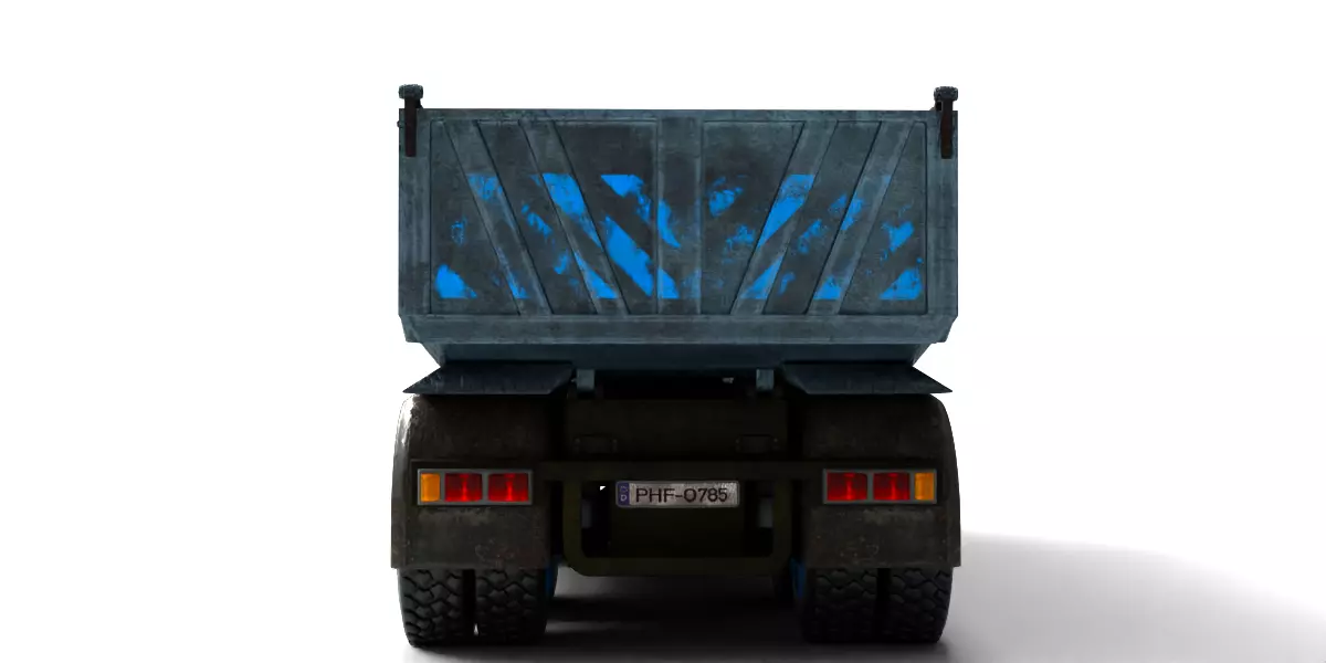 Rigged Dump Truck 3-Pack Construction Vehicles Bundle 3D model_15