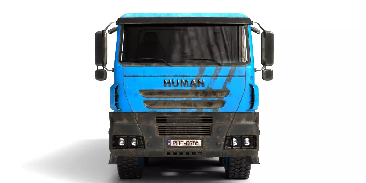 Rigged Dump Truck 3-Pack Construction Vehicles Bundle 3D model_4