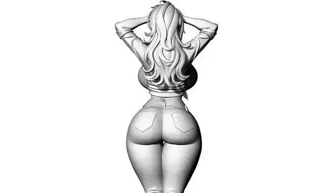 Lady Amazin Big Fittness Girl 3D print model