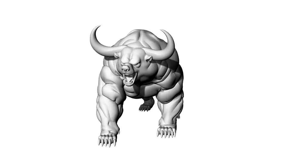 Buffel Bear Monster Muscle Big 3D print model_4