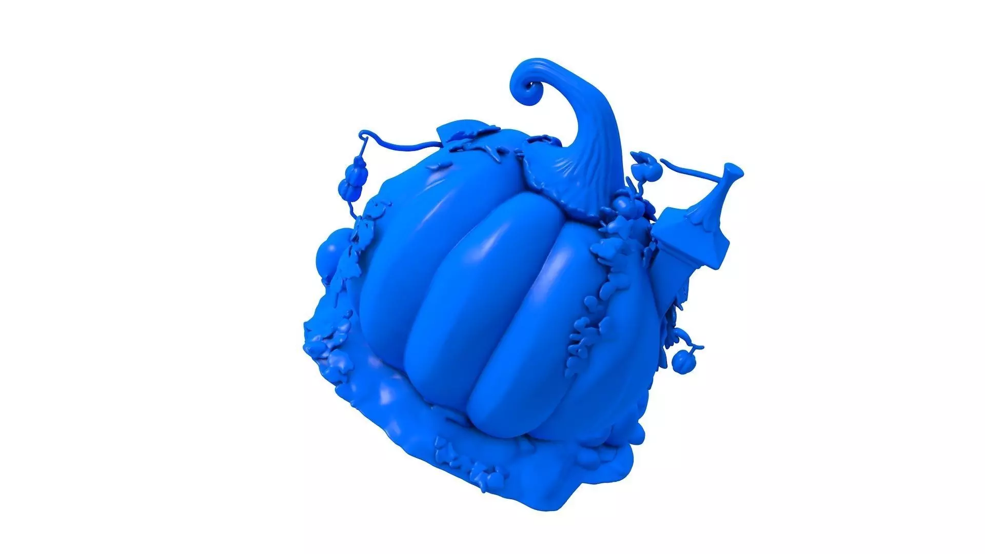 pumpkin home -  pumpkin - home - Whimsical Pumpkin  3D print model_1