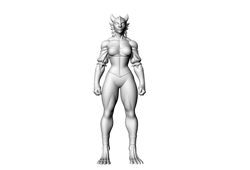 Lady Monster 3D print model_10