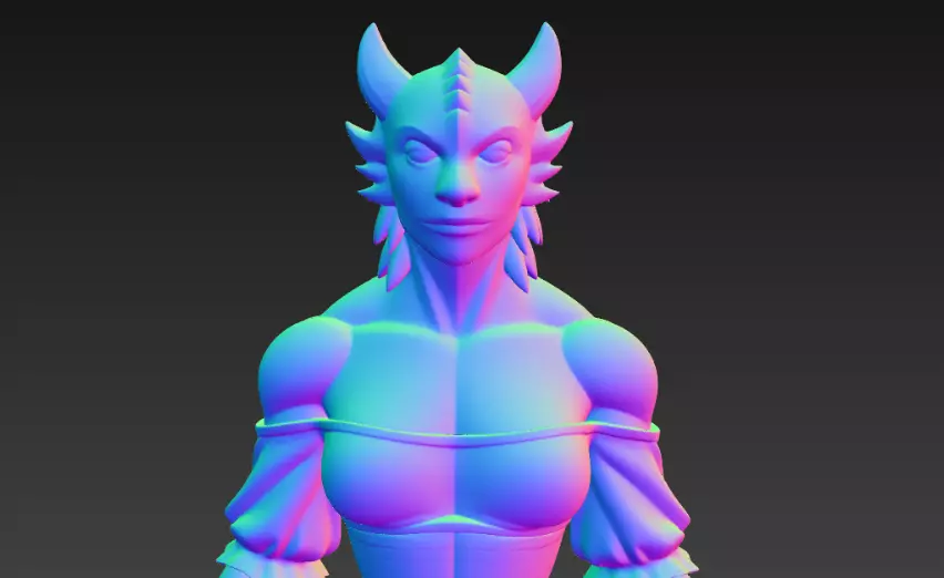 Lady Monster 3D print model_4