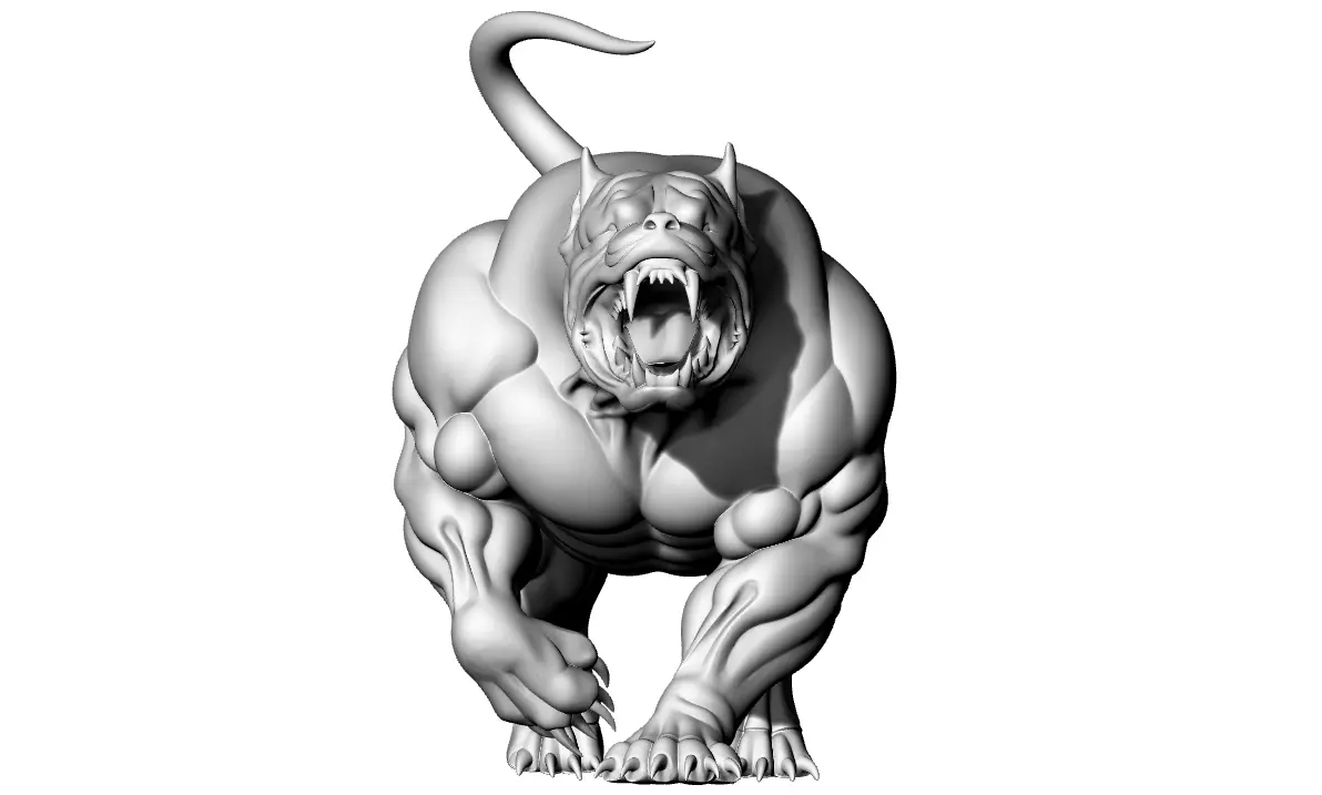Bull Dog Monster Big Muscle 3D print model