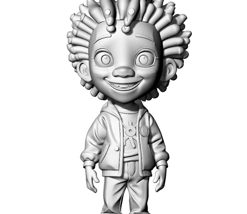 carl anime boy 3D print model_4