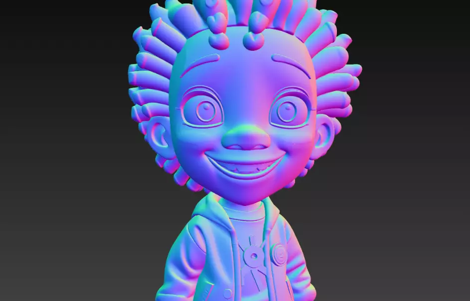 carl anime boy 3D print model_0