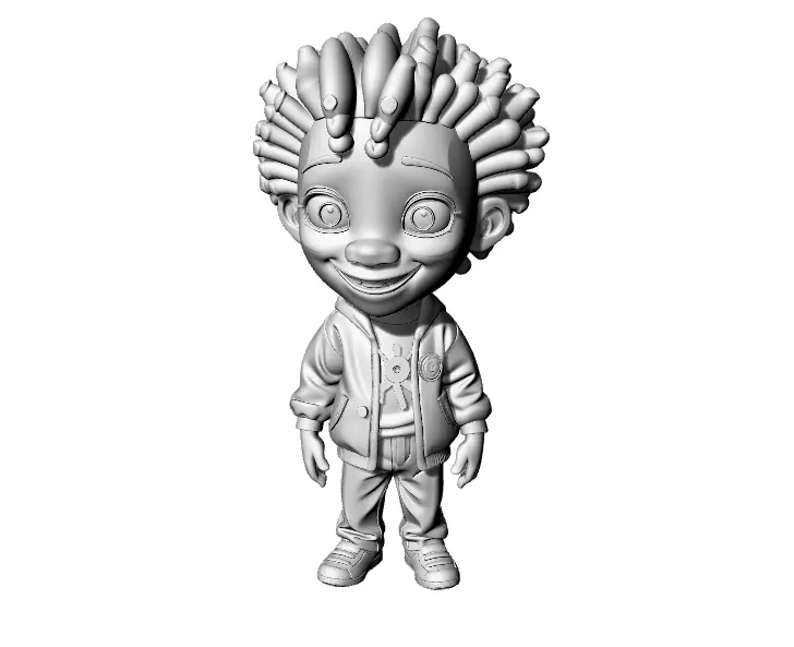 carl anime boy 3D print model_3