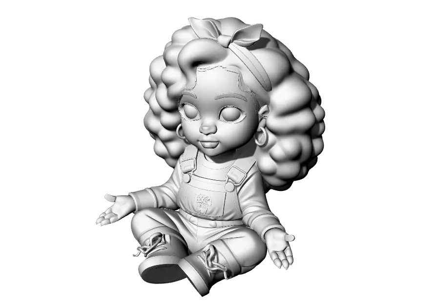 Sweet babe girl merelle 3D print model