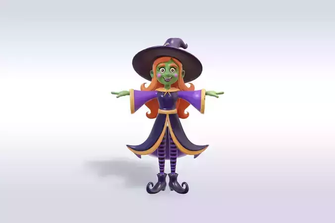 Witch man Halloween Character 