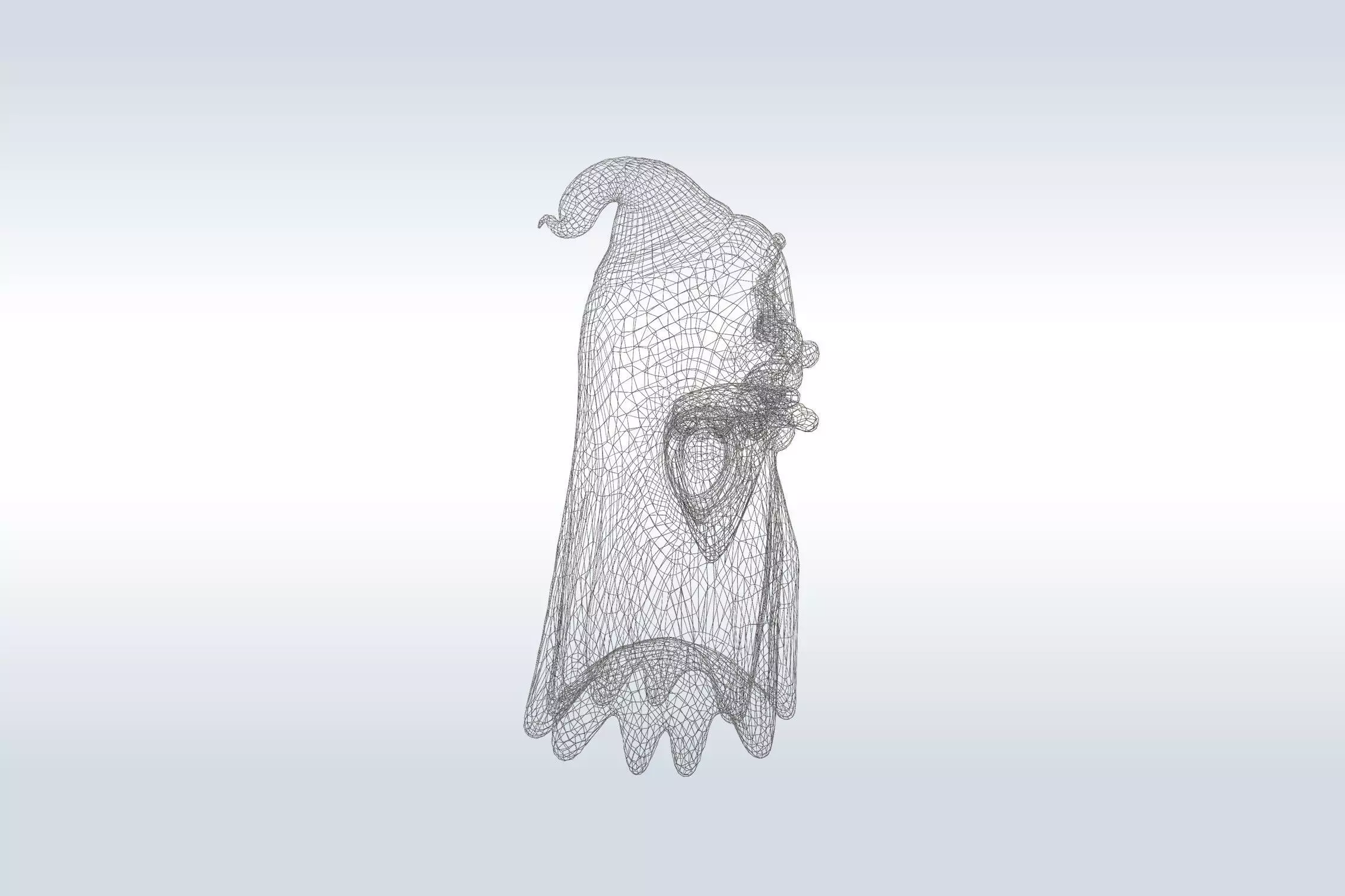 Cheerful Ghost Boy Character Low-poly 3D model_3