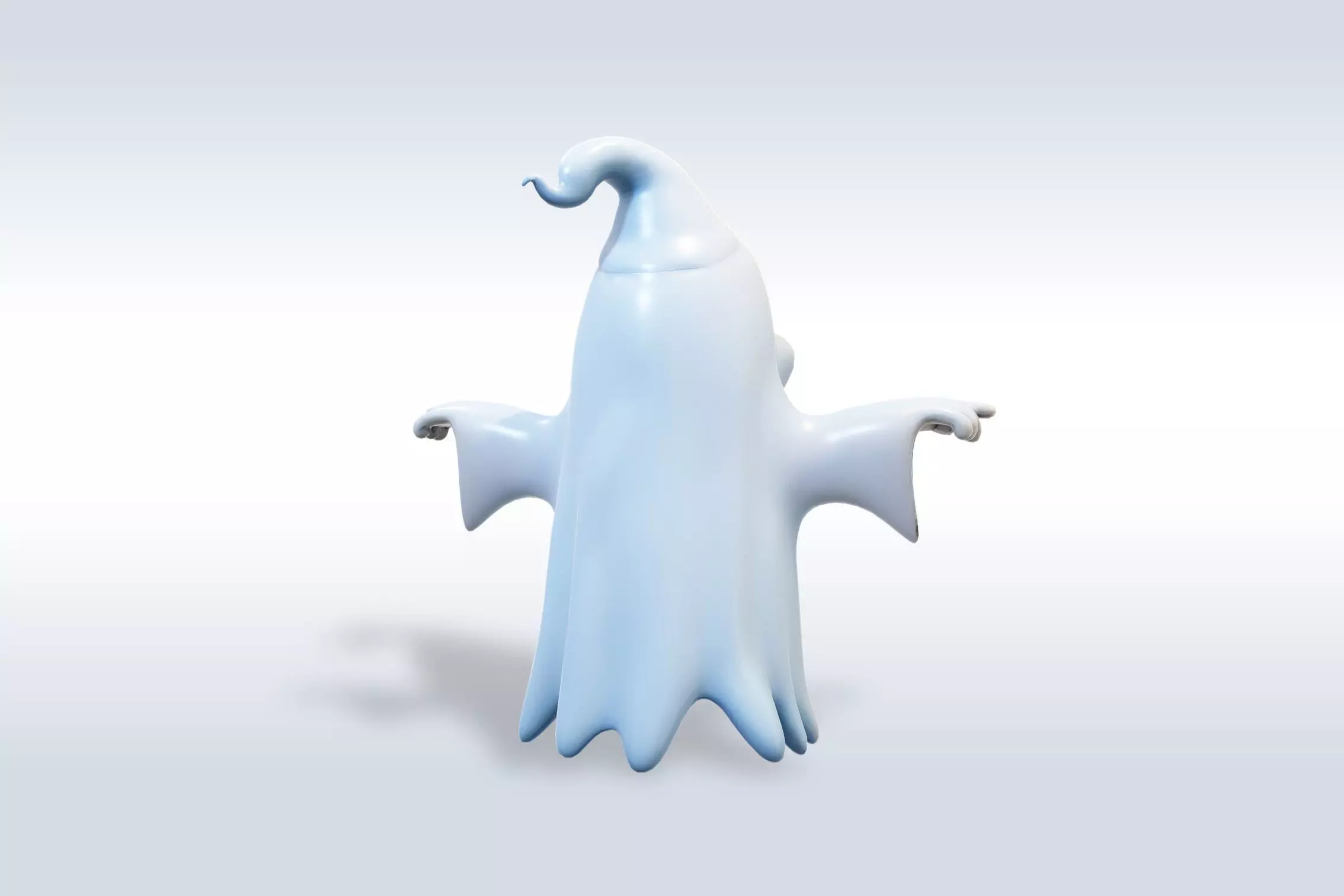 Cheerful Ghost Boy Character Low-poly 3D model_8