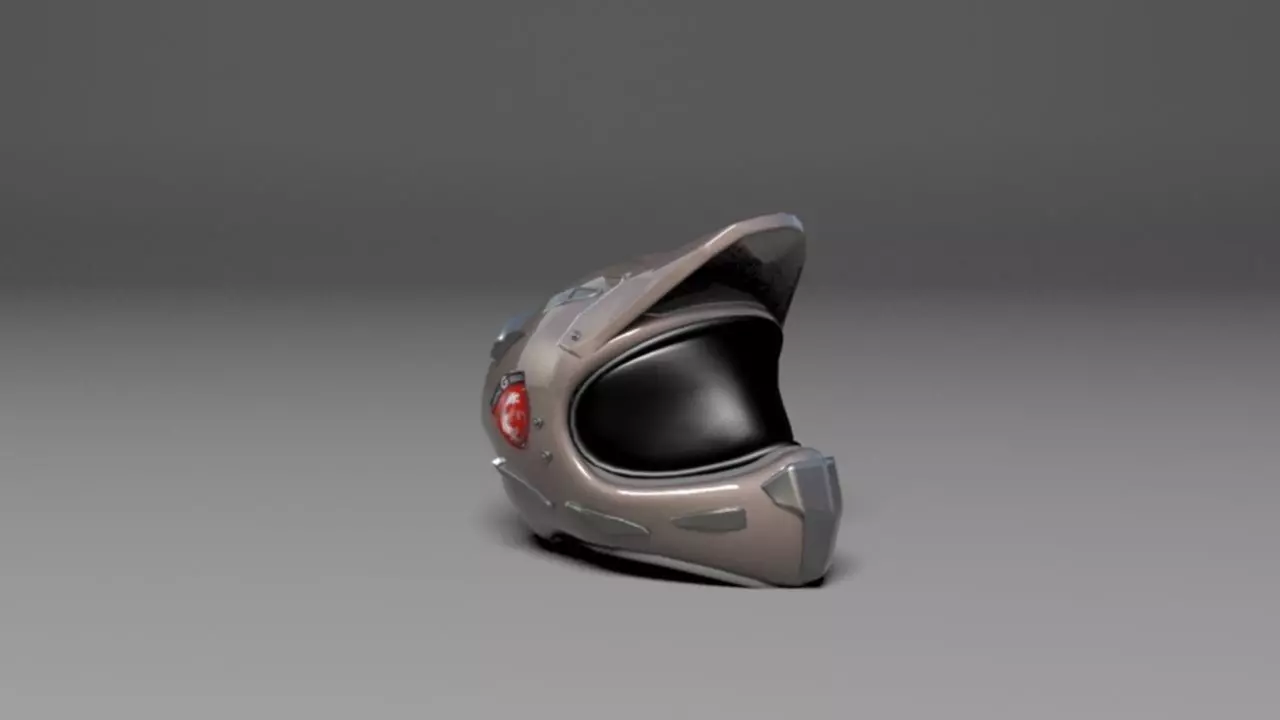 Helmet msi design gaming Low-poly 3D model_0