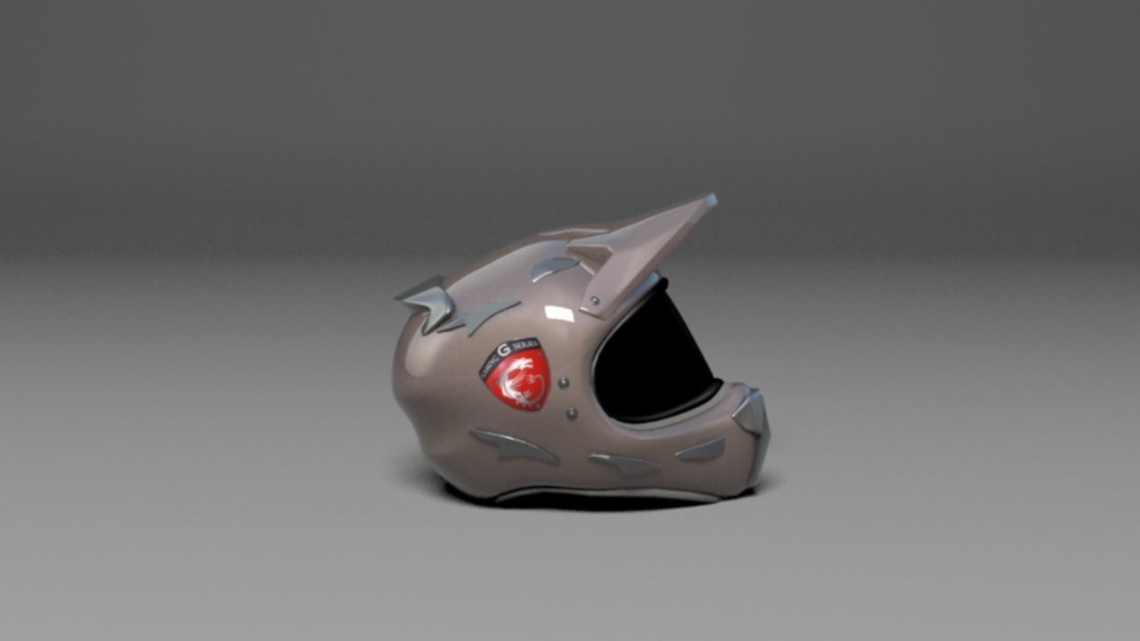 Helmet msi design gaming Low-poly 3D model_1