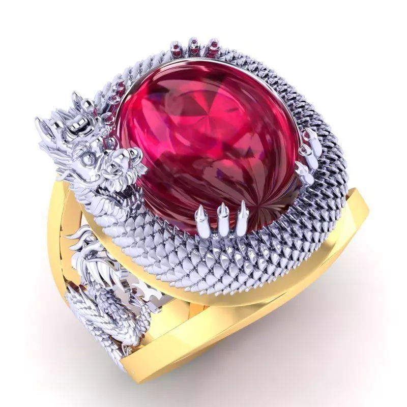 Dragon ring 1 3D print model_0