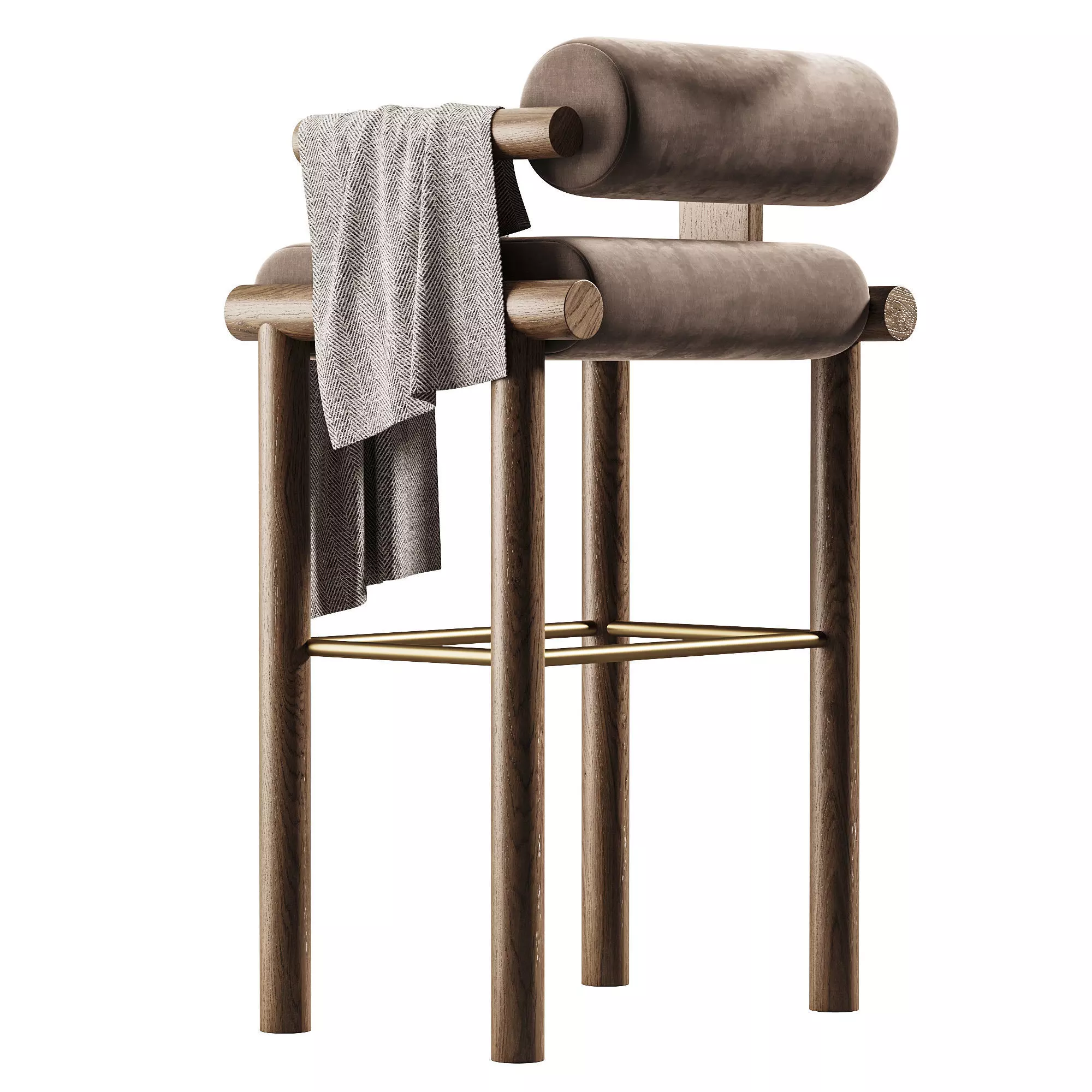 Laguna Bar Chair Low-poly 3D model_3