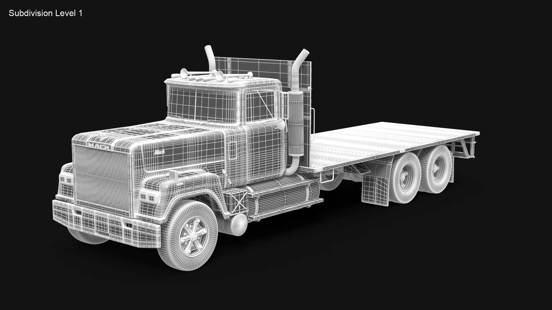 Superliner Flatbed 3D model_7