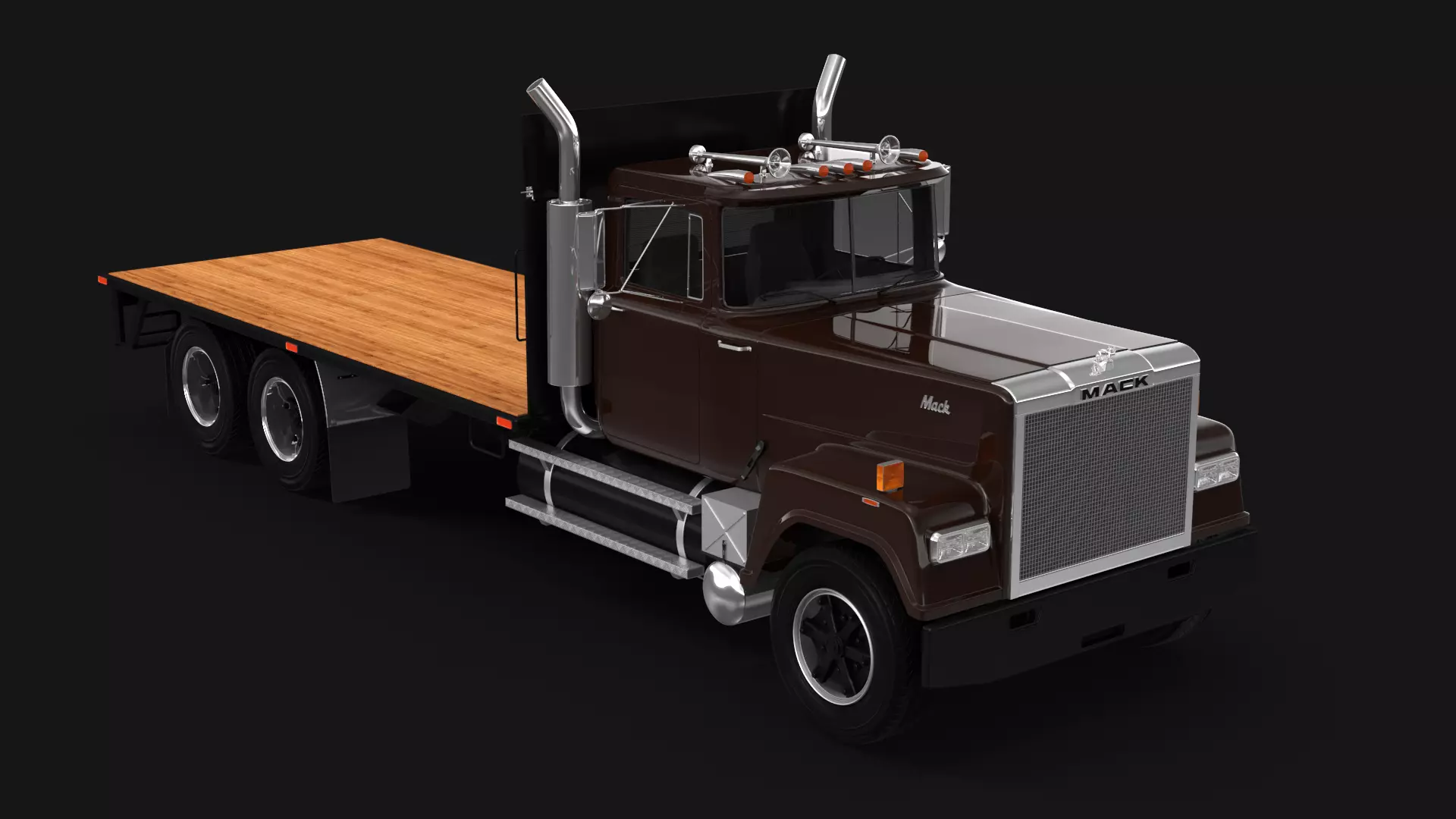 Superliner Flatbed 3D model_3