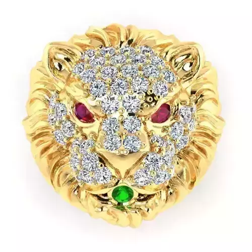 Lion head ring