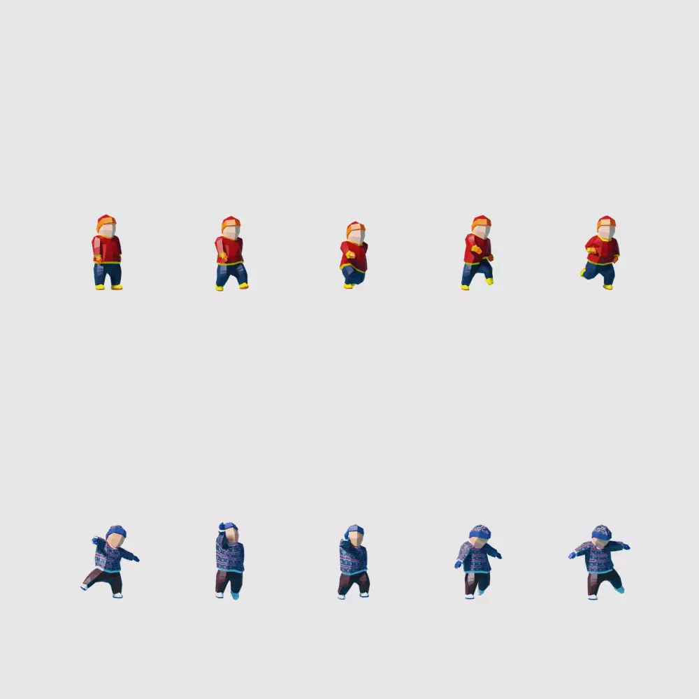 Autumn People Free 3D model_2