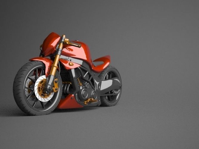 Kawasaki Ninja Naked modified 3D model