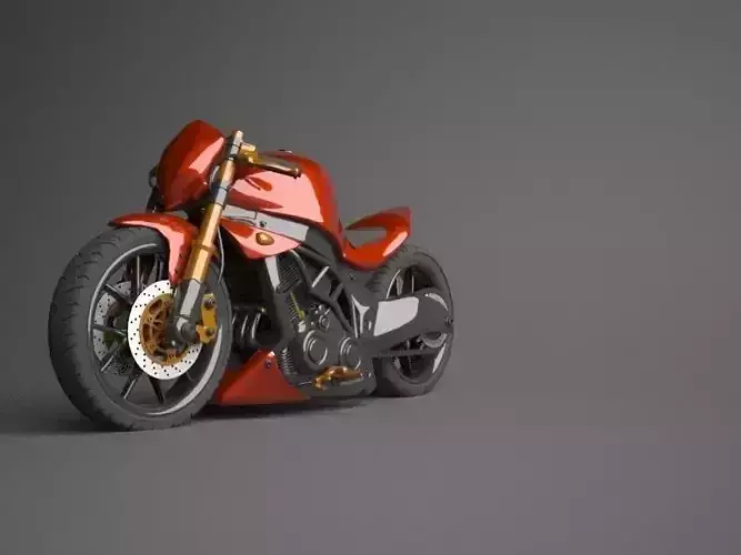Kawasaki Ninja Naked modified 3D model