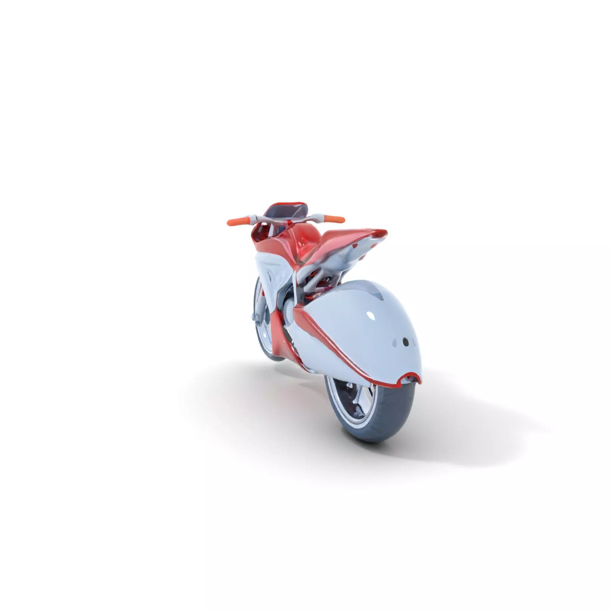 Futuristic Red Motorcycle model pack Low-poly 3D model_0
