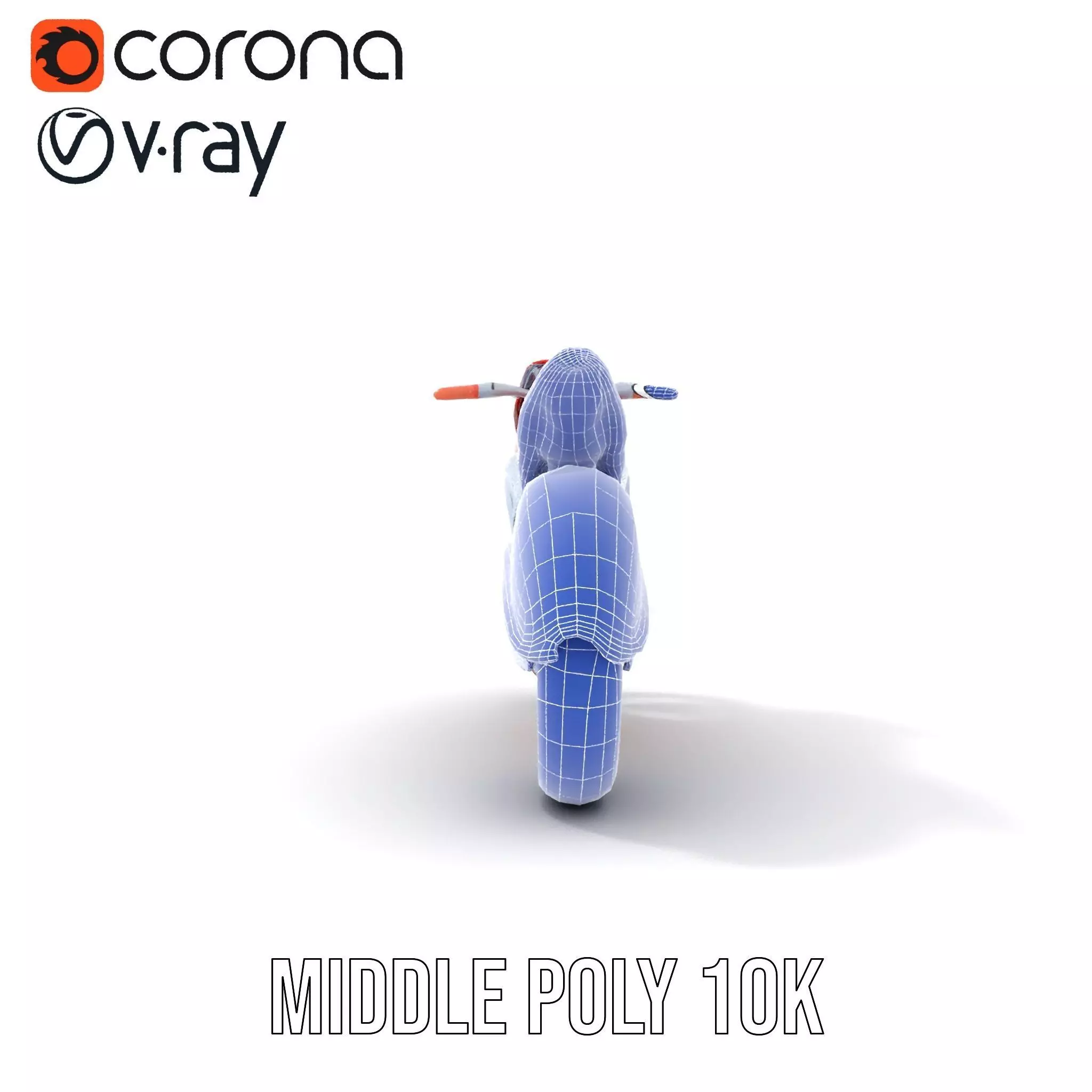 Futuristic Red Motorcycle model pack Low-poly 3D model_30