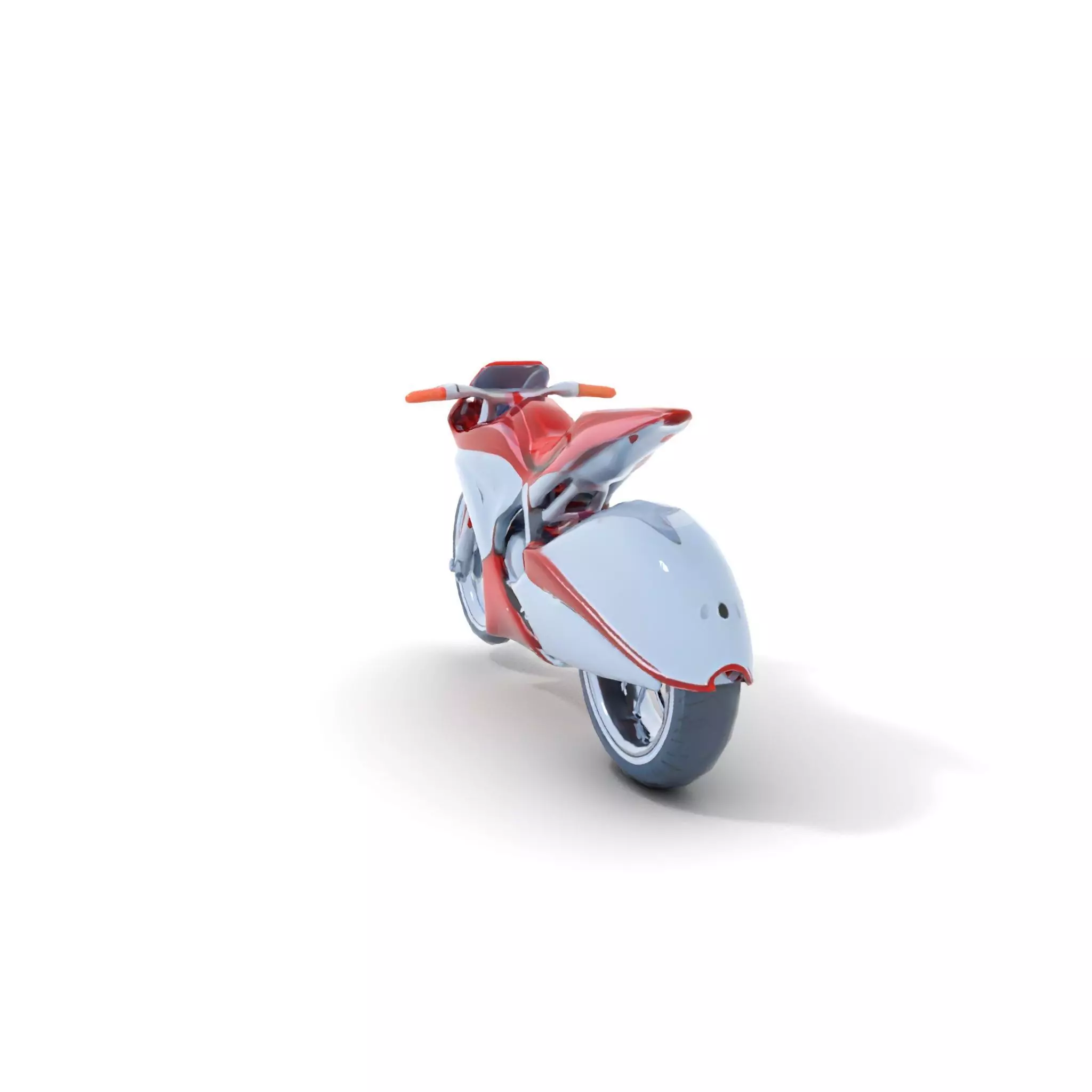 Futuristic Red Motorcycle model pack Low-poly 3D model_7