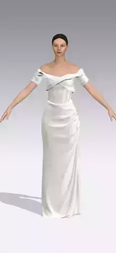 heart neckline corset dressdrape skirt long bride dress