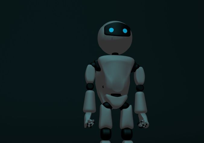 Stronger Robot mini Low-poly 3D model