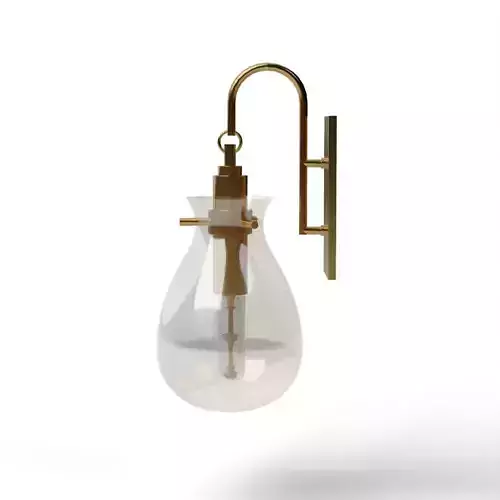 Mayla Glass Sconce Brass