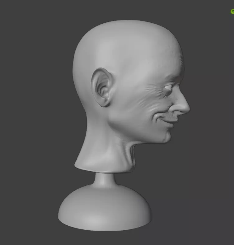Printable 3d old man 3D print model_4