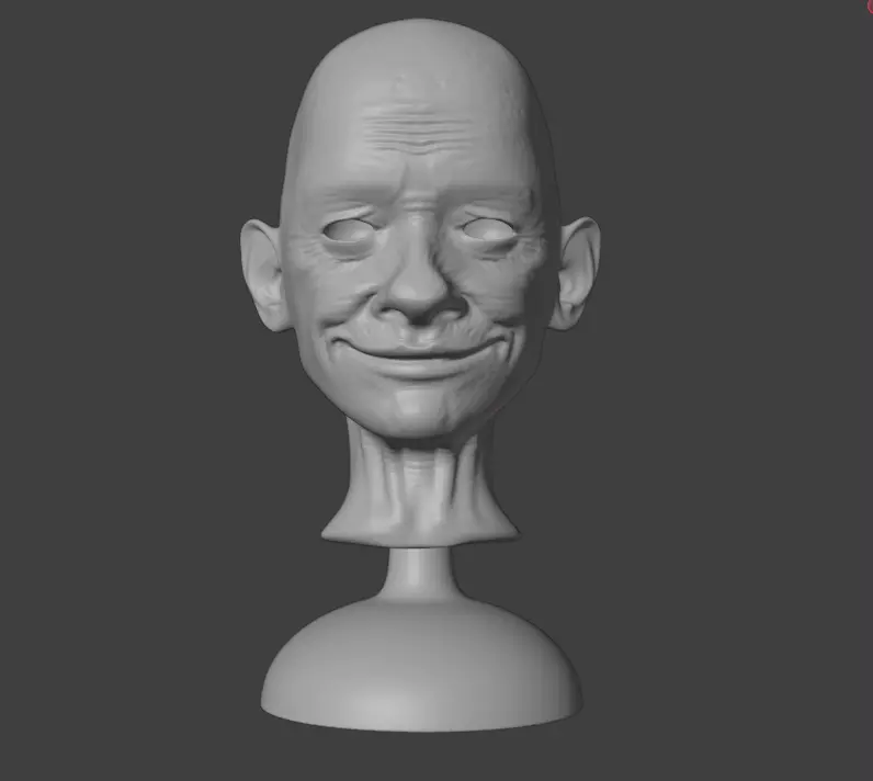 Printable 3d old man 3D print model_1