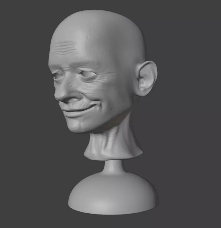 Printable 3d old man 3D print model_0