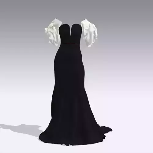 dress heart neckline and drape watermelon slevee