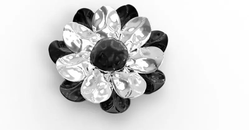 Metal Flower 3D print model