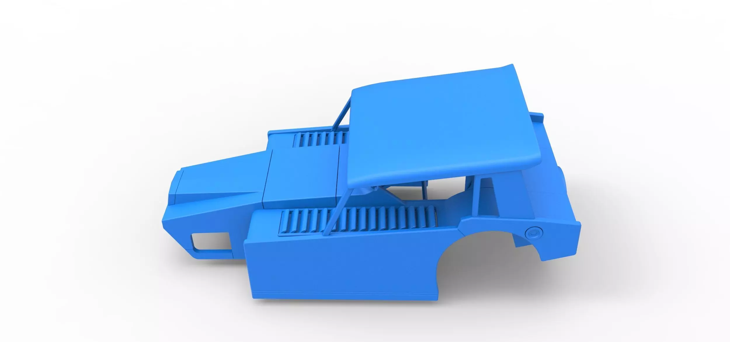 Shell of Vintage Dirt Modified stock car Version 6 Scale 1 to 25 3D print model_6