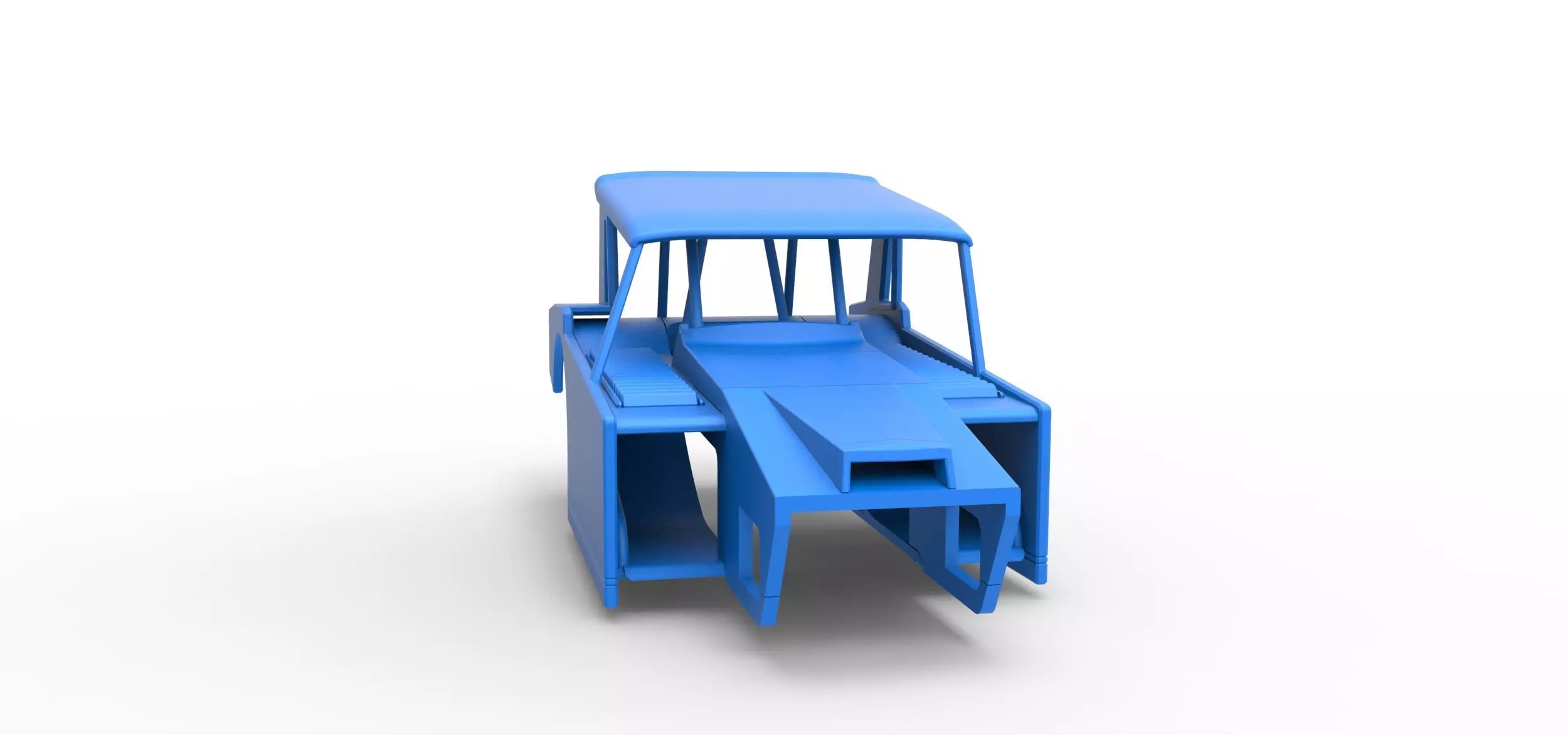 Shell of Vintage Dirt Modified stock car Version 6 Scale 1 to 25 3D print model_15