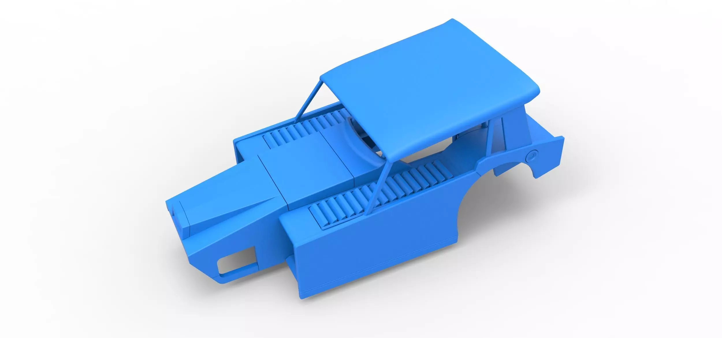 Shell of Vintage Dirt Modified stock car Version 6 Scale 1 to 25 3D print model_1