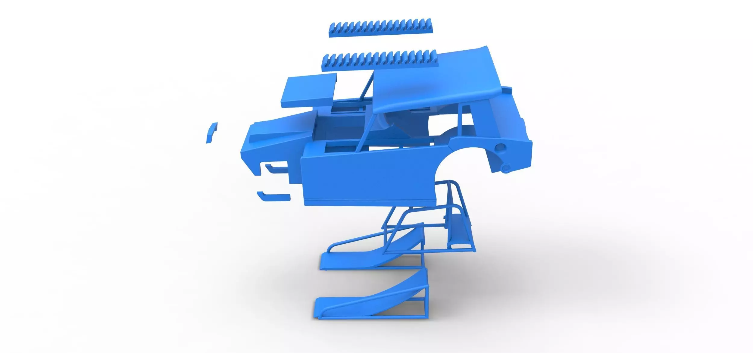 Shell of Vintage Dirt Modified stock car Version 6 Scale 1 to 25 3D print model_21