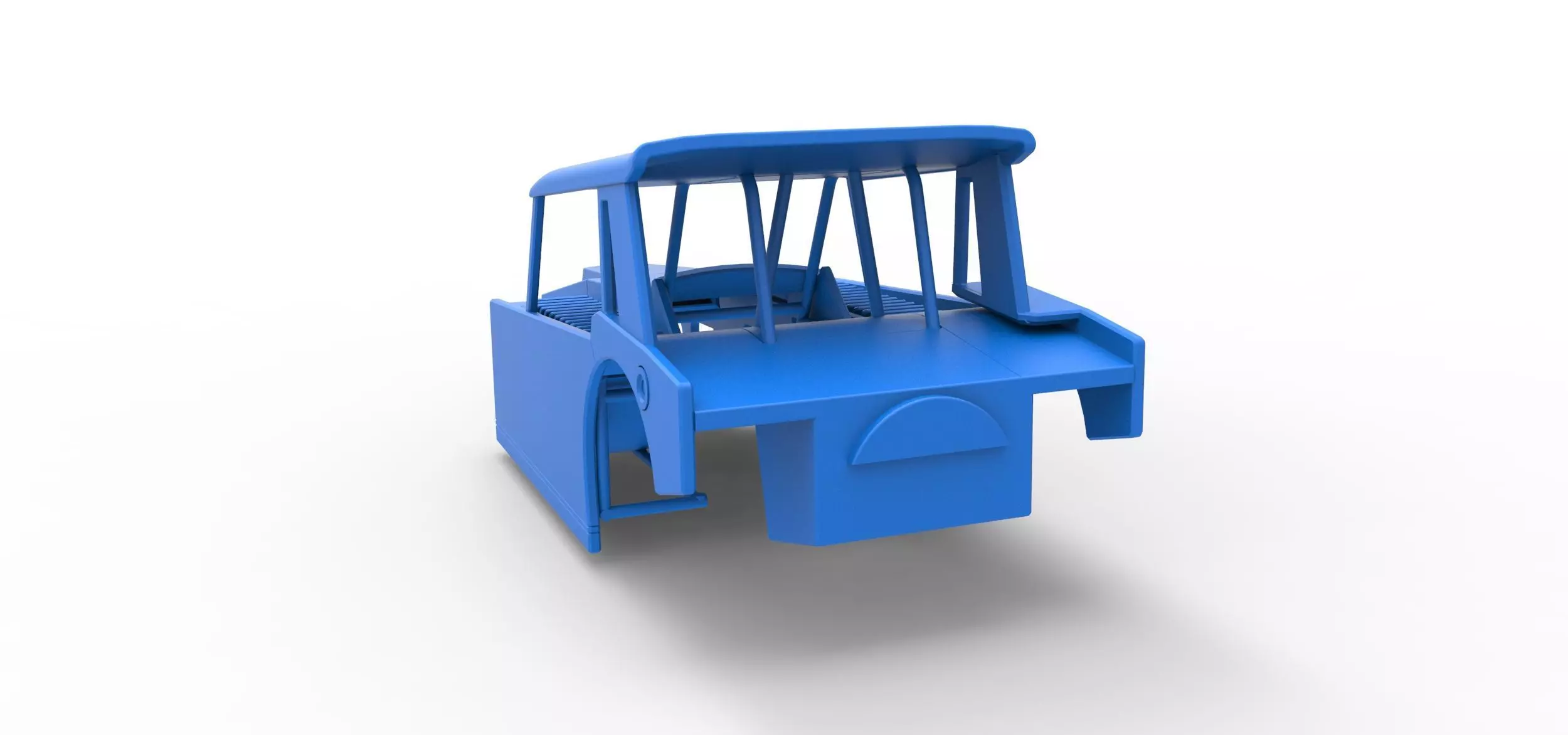 Shell of Vintage Dirt Modified stock car Version 6 Scale 1 to 25 3D print model_9