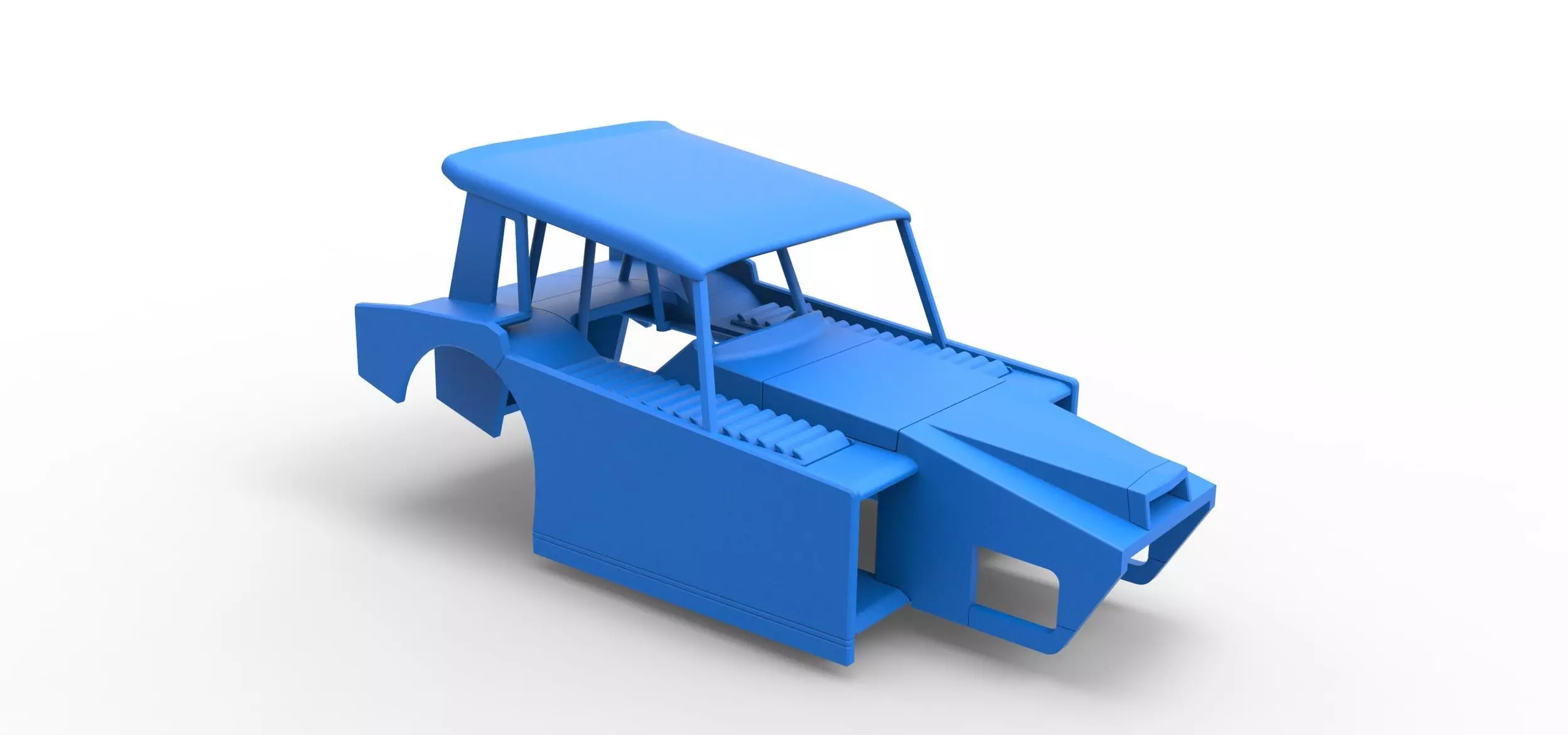 Shell of Vintage Dirt Modified stock car Version 6 Scale 1 to 25 3D print model_14