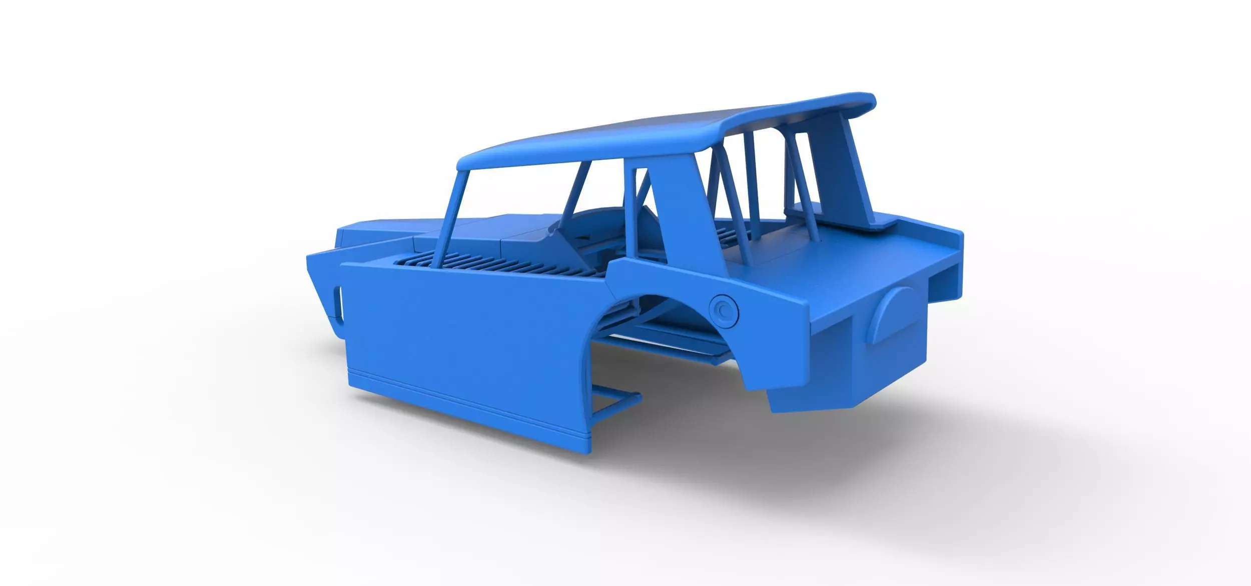 Shell of Vintage Dirt Modified stock car Version 6 Scale 1 to 25 3D print model_8