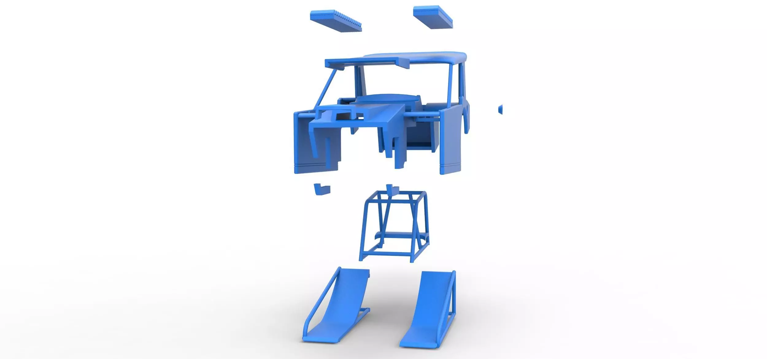 Shell of Vintage Dirt Modified stock car Version 6 Scale 1 to 25 3D print model_19