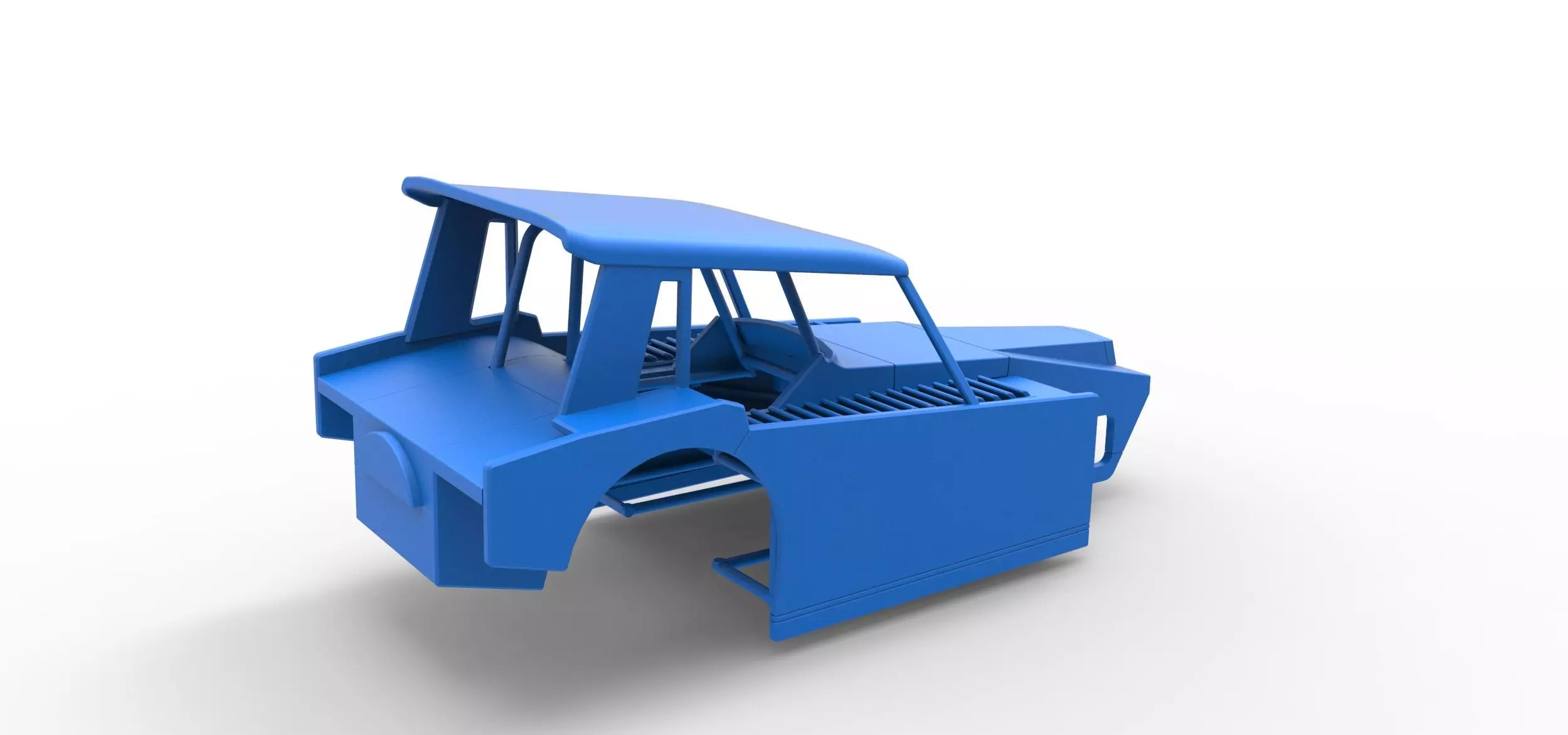 Shell of Vintage Dirt Modified stock car Version 6 Scale 1 to 25 3D print model_11