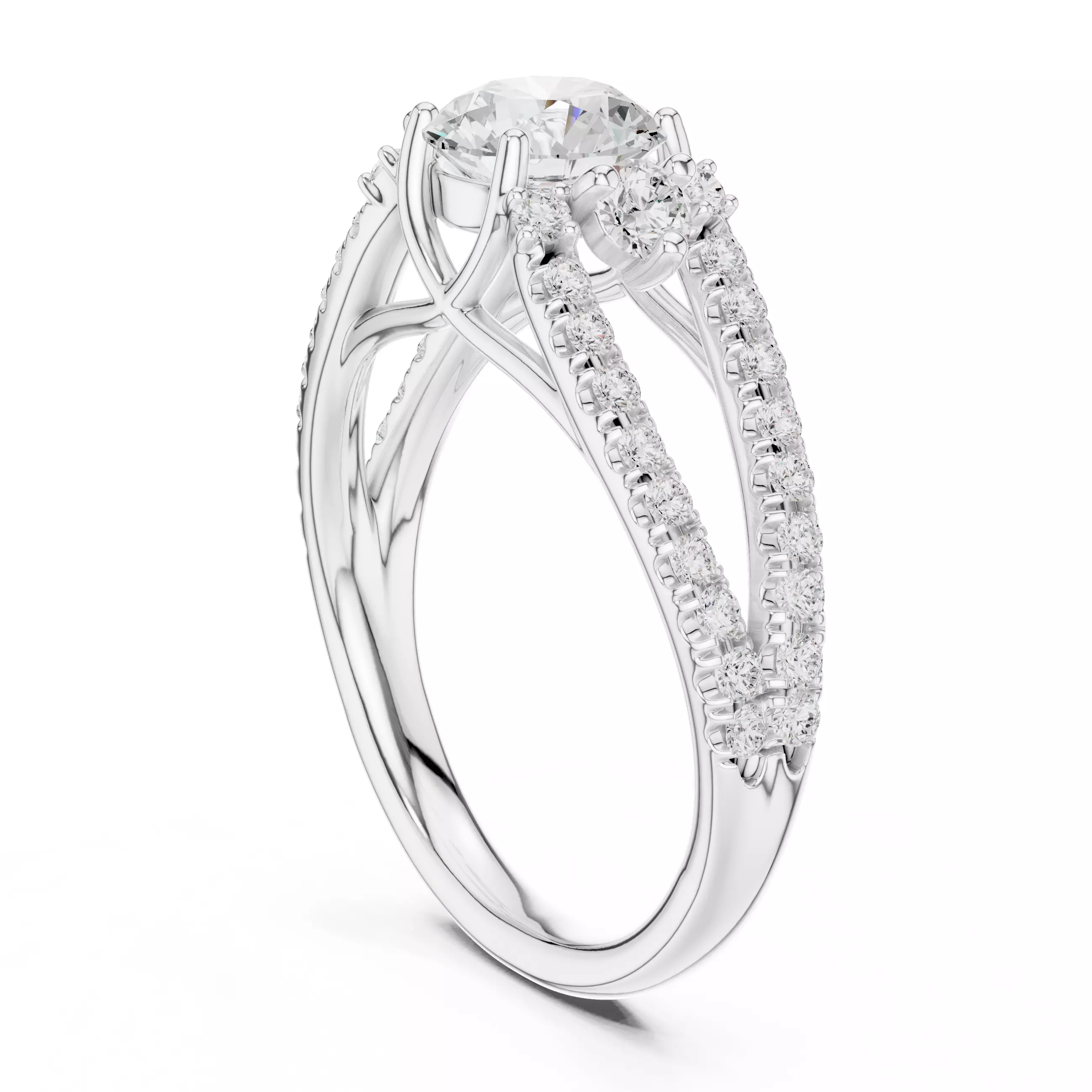 Solitaire Ring 3dm stl renders animation videos details 3D print model_6