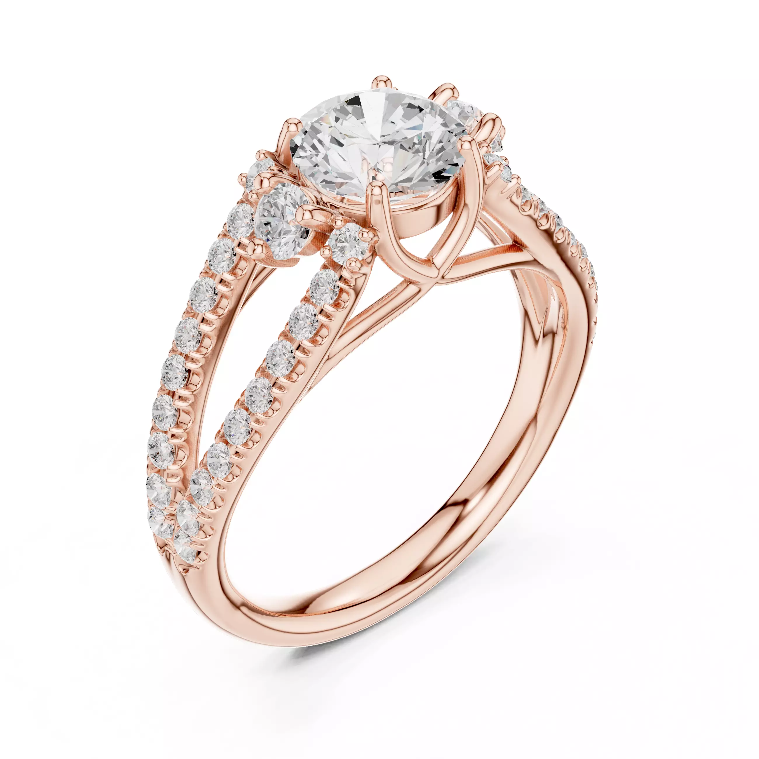 Solitaire Ring 3dm stl renders animation videos details 3D print model_5