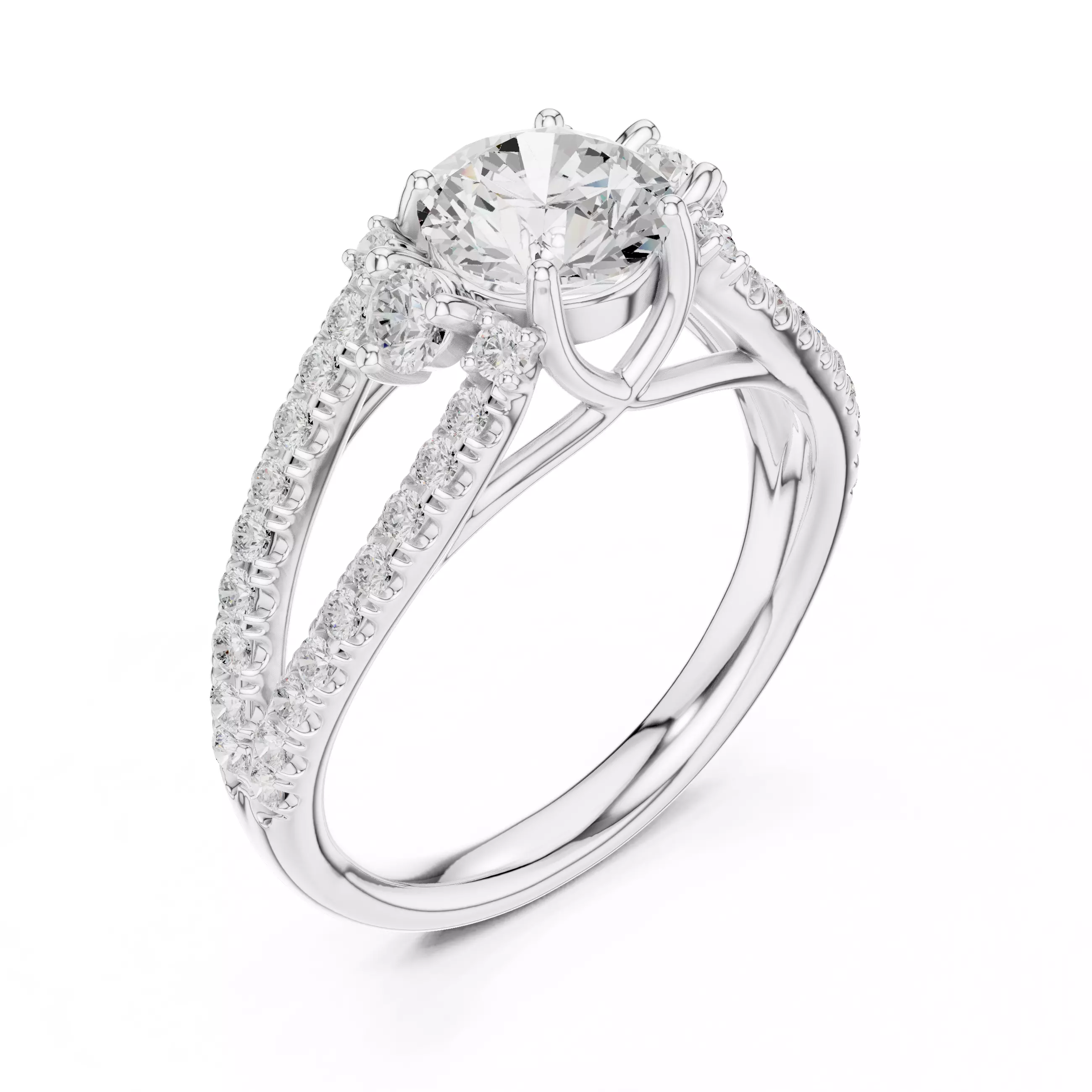 Solitaire Ring 3dm stl renders animation videos details 3D print model_7